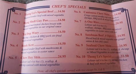 thong las menu